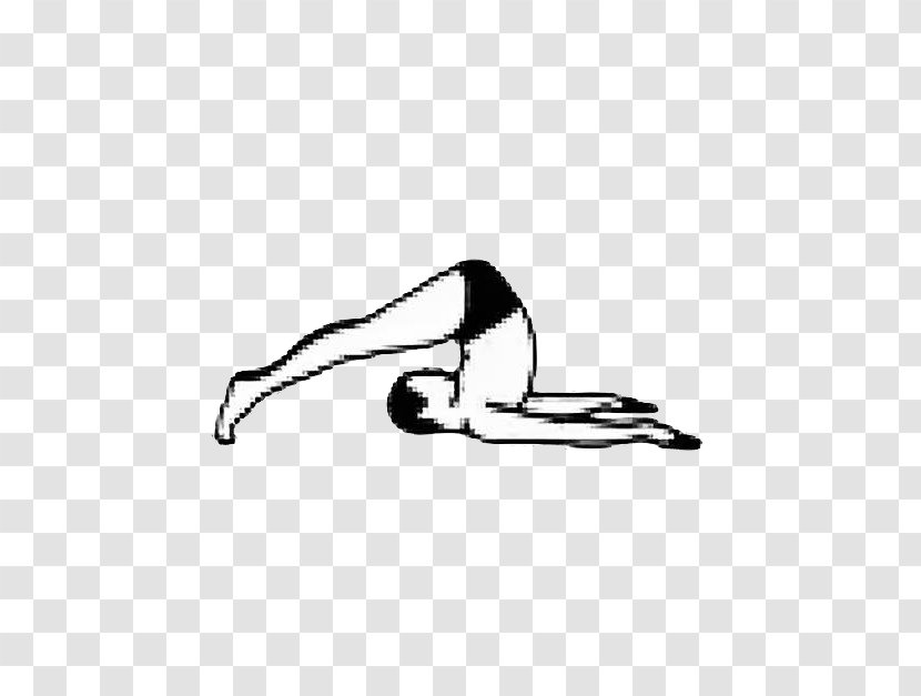 Halasana Yoga Exercise Stretching - Silhouette Transparent PNG