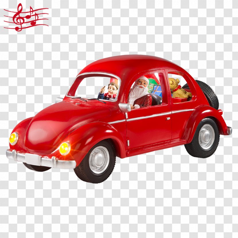 Volkswagen Beetle Car Santa Claus Christmas - Red - Shop Transparent PNG