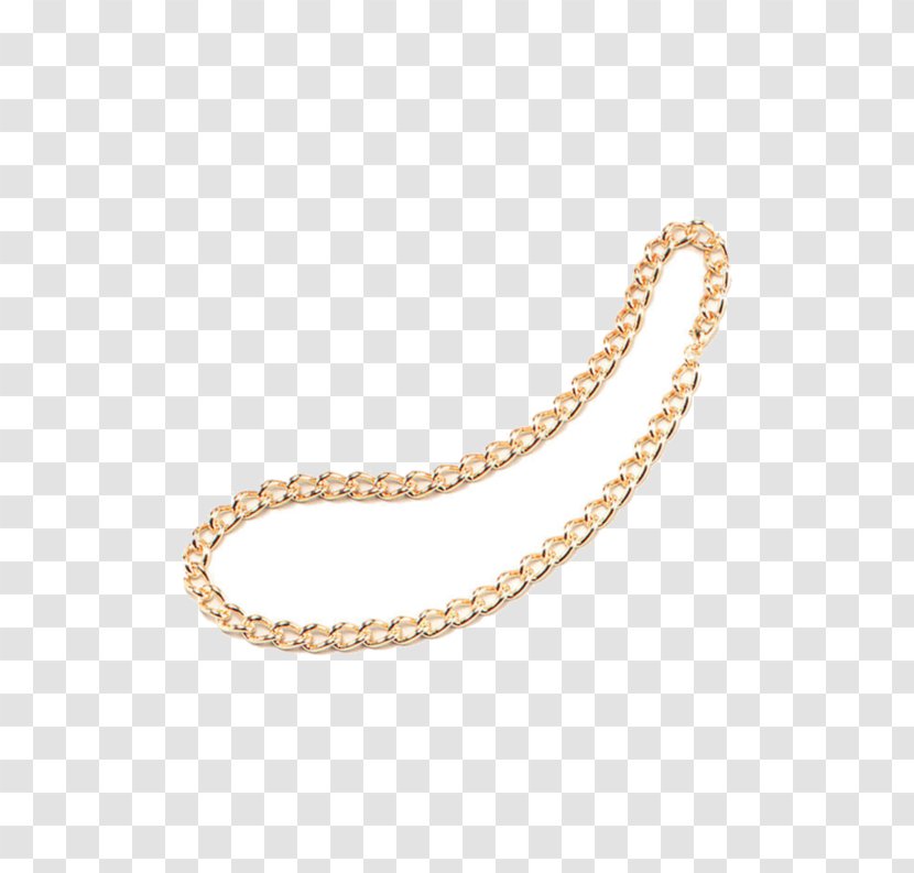 Earring Chain Gold Necklace - Choker Transparent PNG