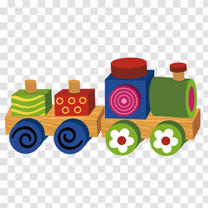 Toy Block Wooden Train Transparent PNG
