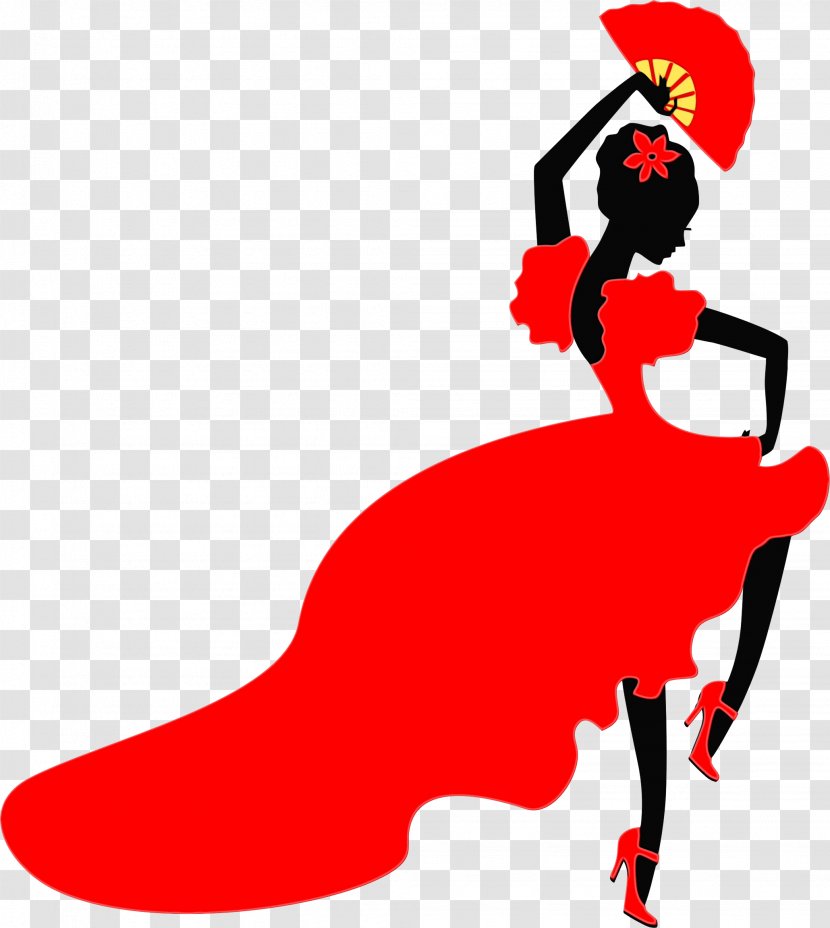 Flamenco Clip Art Dance Vector Graphics Illustration - Red Transparent PNG