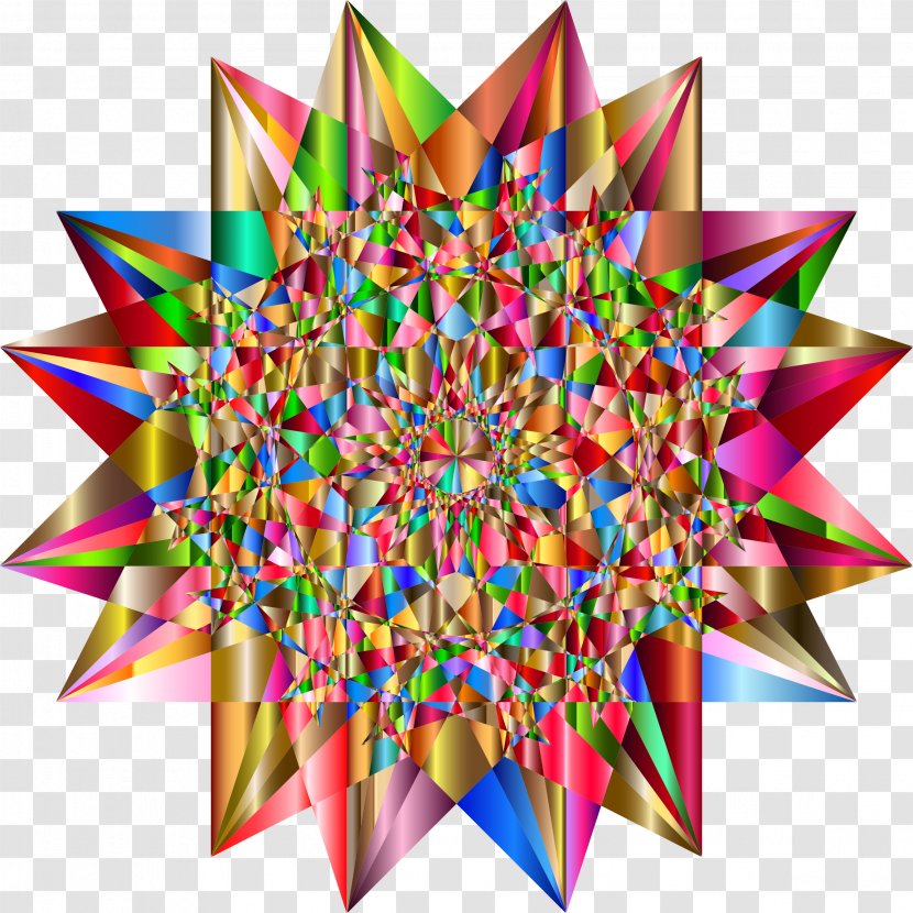 Star Geometry Color Line Symmetry - Abstract Art - Geomatric Transparent PNG