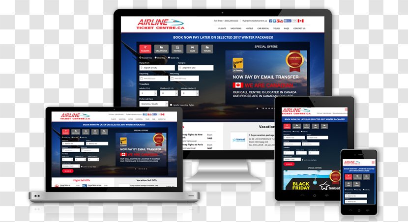 Responsive Web Design Development - Technology - Air Ticket Transparent PNG