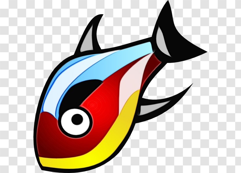 Watercolor Cartoon - Fish - Fin Logo Transparent PNG