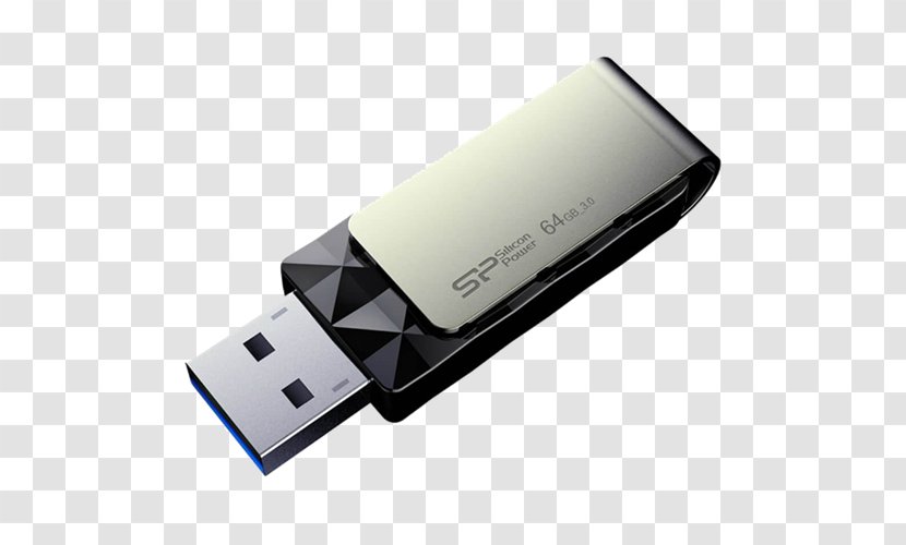 Diamond-cutting USB Flash Drive Blaze B30 Drives Silicon Power Computer Data Storage Transparent PNG