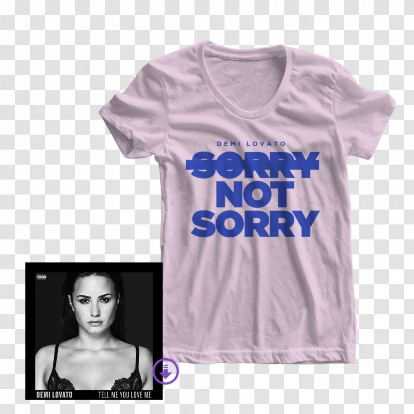 Demi Lovato T-shirt Tell Me You Love World Tour The Neon Lights Hoodie - Digital Products Album Transparent PNG