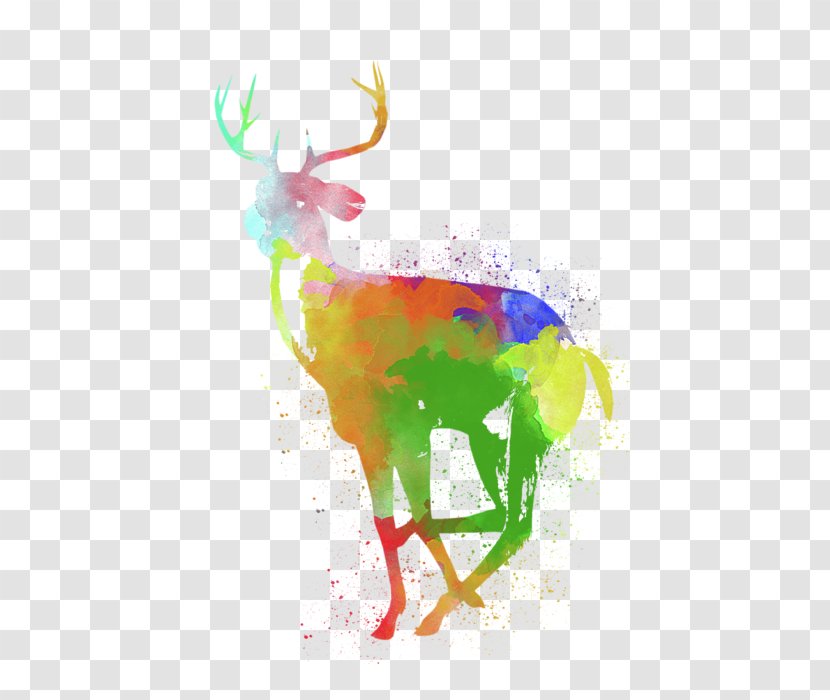 Reindeer Illustration Graphics Antler Desktop Wallpaper - Youth Back Transparent PNG