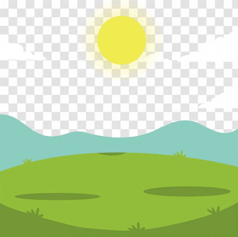 Painted Desert Euclidean Vector Sunrise Illustration - Hand-painted Comics Transparent PNG