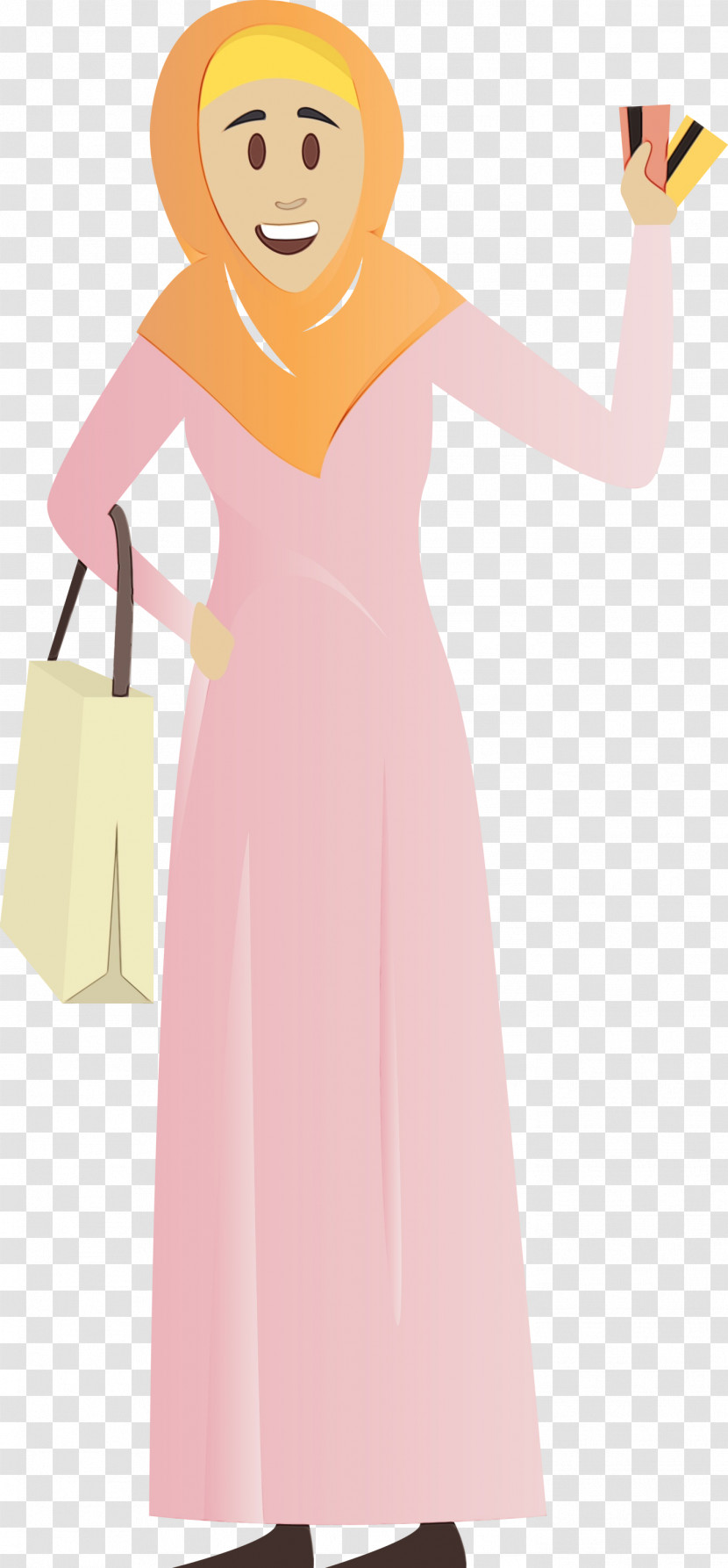 Pink Dress Clothing Shoulder Yellow Transparent PNG
