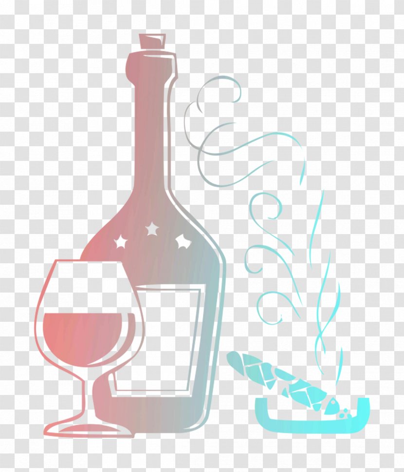 Glass Bottle Wine - Drinkware - Stemware Transparent PNG