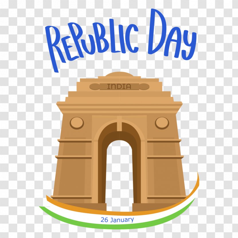 26 January Republic Day - Poster - Classical Architecture Triumphal Arch Transparent PNG