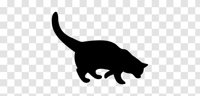 Whiskers Silhouette Black Cat Clip Art - Carnivoran Transparent PNG