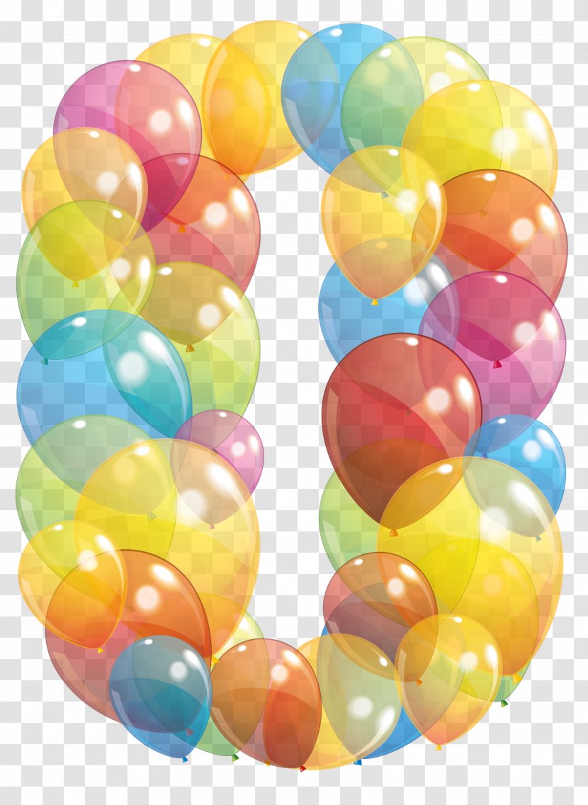 Balloon Number Clip Art - Transparent Zero Of Balloons Clipart Image Transparent PNG