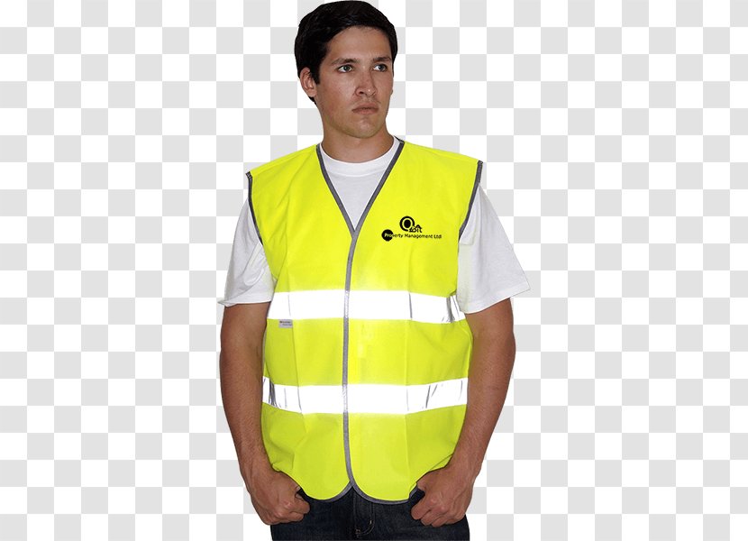 Gilets High-visibility Clothing T-shirt Sleeve - T Shirt - Safety Vest Transparent PNG