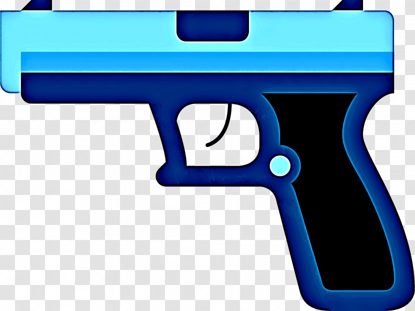Gun Firearm Trigger Electric Blue Clip Art - Water Transparent PNG