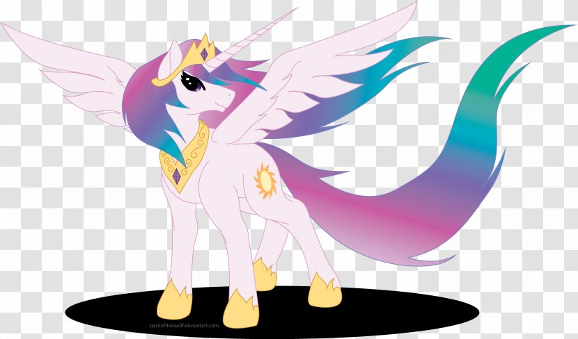 Princess Celestia Luna Art Equestria Drawing - Silhouette - Magic Transparent PNG