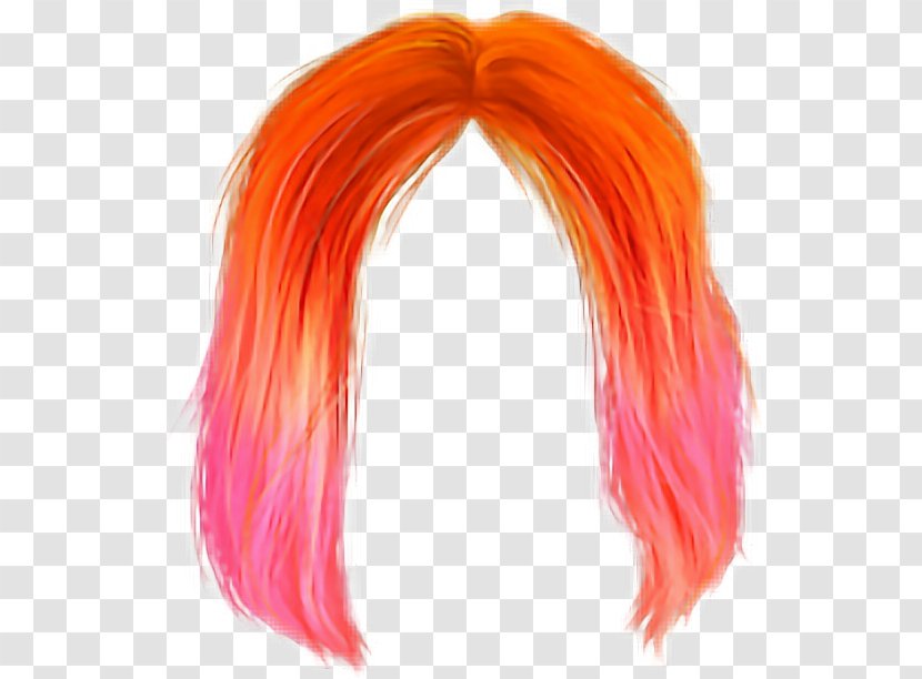 Wig Hair Orange PicsArt Photo Studio - Coloring Transparent PNG