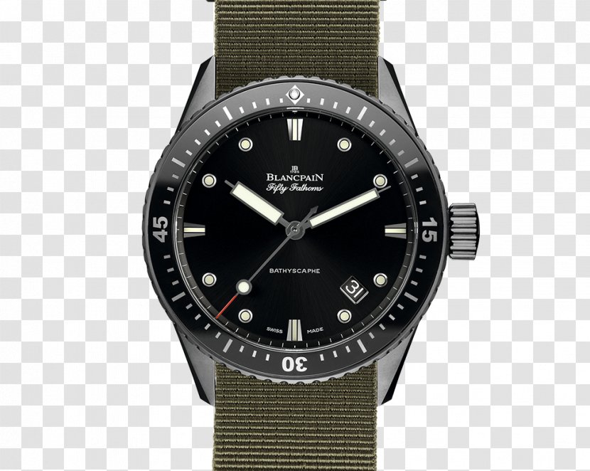 Blancpain Fifty Fathoms Automatic Watch Villeret - Strap Transparent PNG