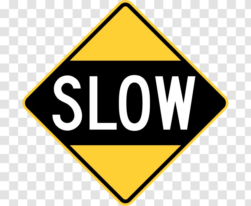 Warning Sign Traffic Sticker Road - Signage - Slow Transparent PNG