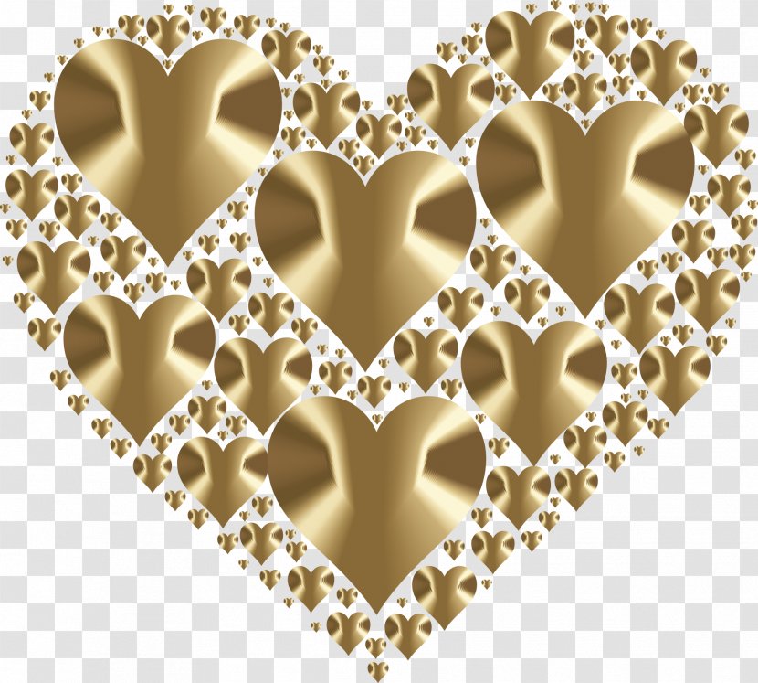 Love Heart Romance Clip Art - Tree - Gold Transparent PNG