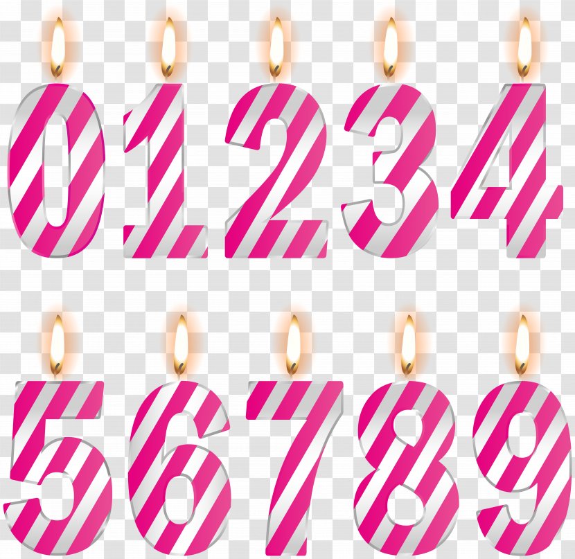 Image File Formats Lossless Compression - Wish - Numbers Birthday Candles Pink Clip Art Transparent PNG
