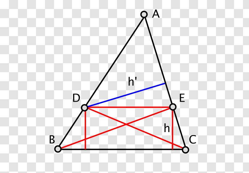 Triangle Intercept Theorem Thales's Mathematics - Parallel Transparent PNG