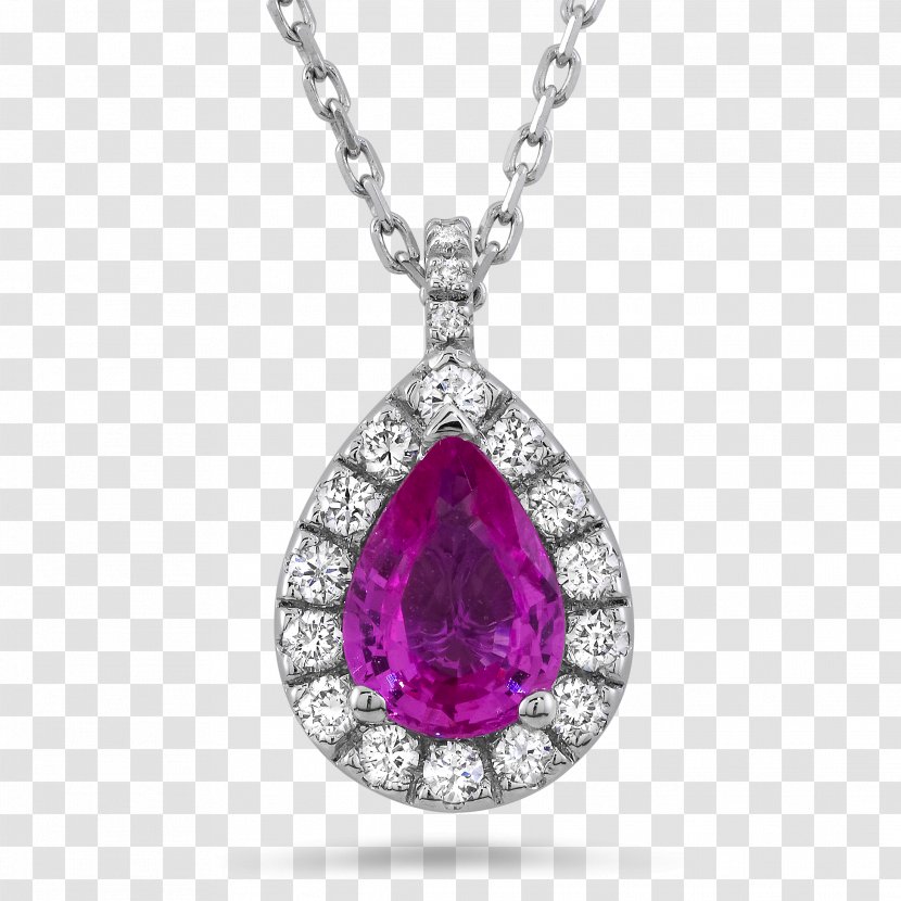Ruby Necklace Locket Jewellery Charms & Pendants - Charm Bracelet - Pink Gemstone Transparent PNG
