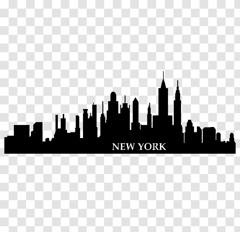 New York City Wall Decal Skyline Sticker - Cityscape - Building Transparent PNG
