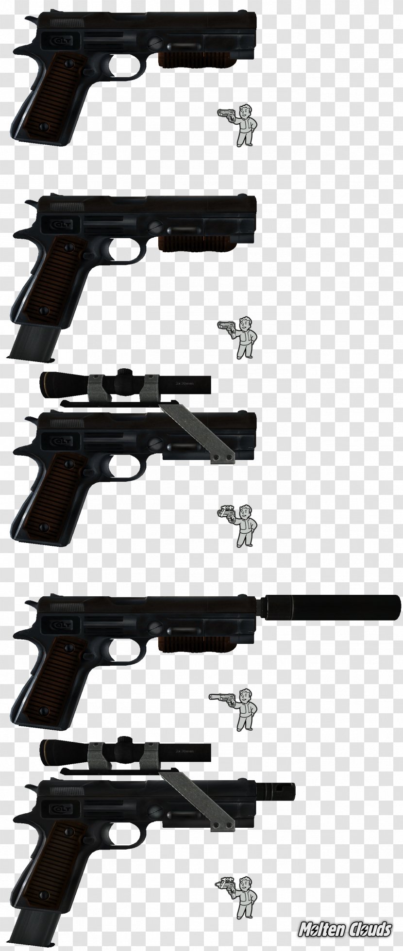 Trigger Firearm Air Gun DAX MONTHLY HEDGED TR JPY - Watercolor - Handgun Transparent PNG