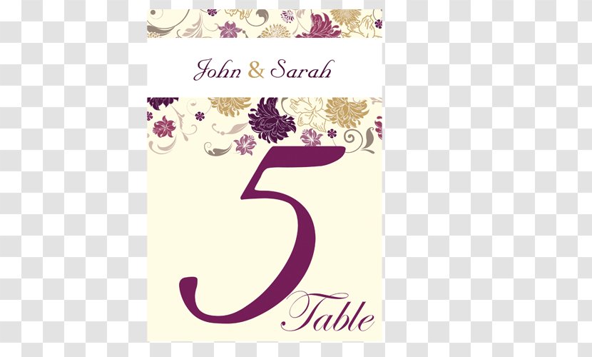 Table Paper Wedding Invitation Shelf Number - Card Stock - Purple Flowers Transparent PNG