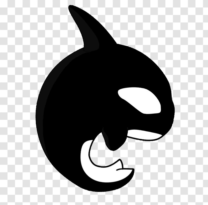 Cartoon Killer Whale Drawing Silhouette Clip Art - Black And White - Native Transparent PNG