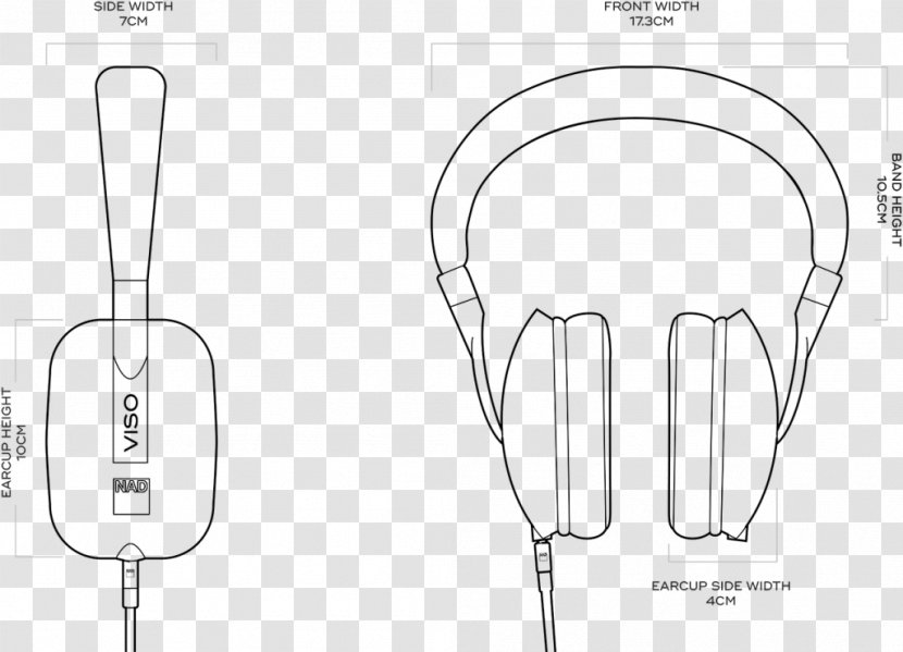 NAD VISO HP50 Over Ear Headphones /m/02csf Audio White - Heart Transparent PNG