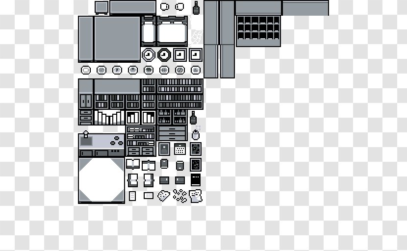 Electronic Component Floor Plan Line Pattern - Technology Transparent PNG