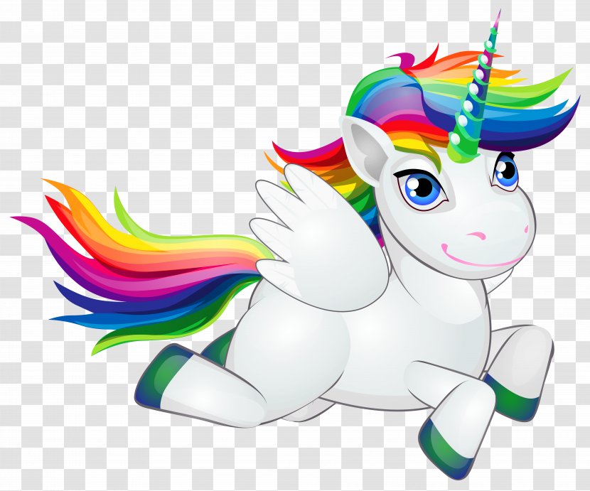 Pony Horse Rainbow Unicorn Clip Art - Wall Decal - Cute Image Transparent PNG