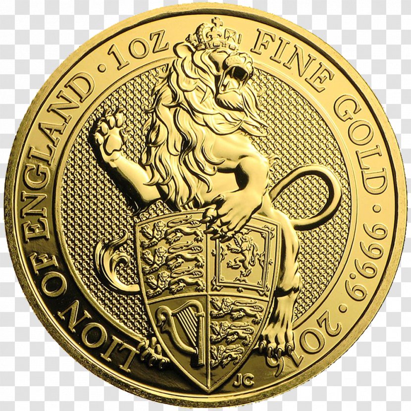 Royal Mint The Queen's Beasts Gold Bullion Coin - As An Investment - Coins Floating Material Transparent PNG