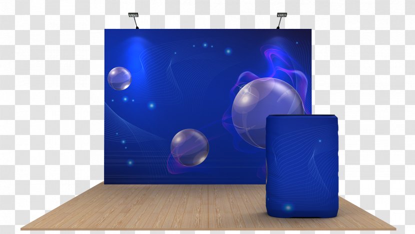 Vinyl Banners Signage Pop-up Ad - Electric Blue - Exhibtion Stand Transparent PNG