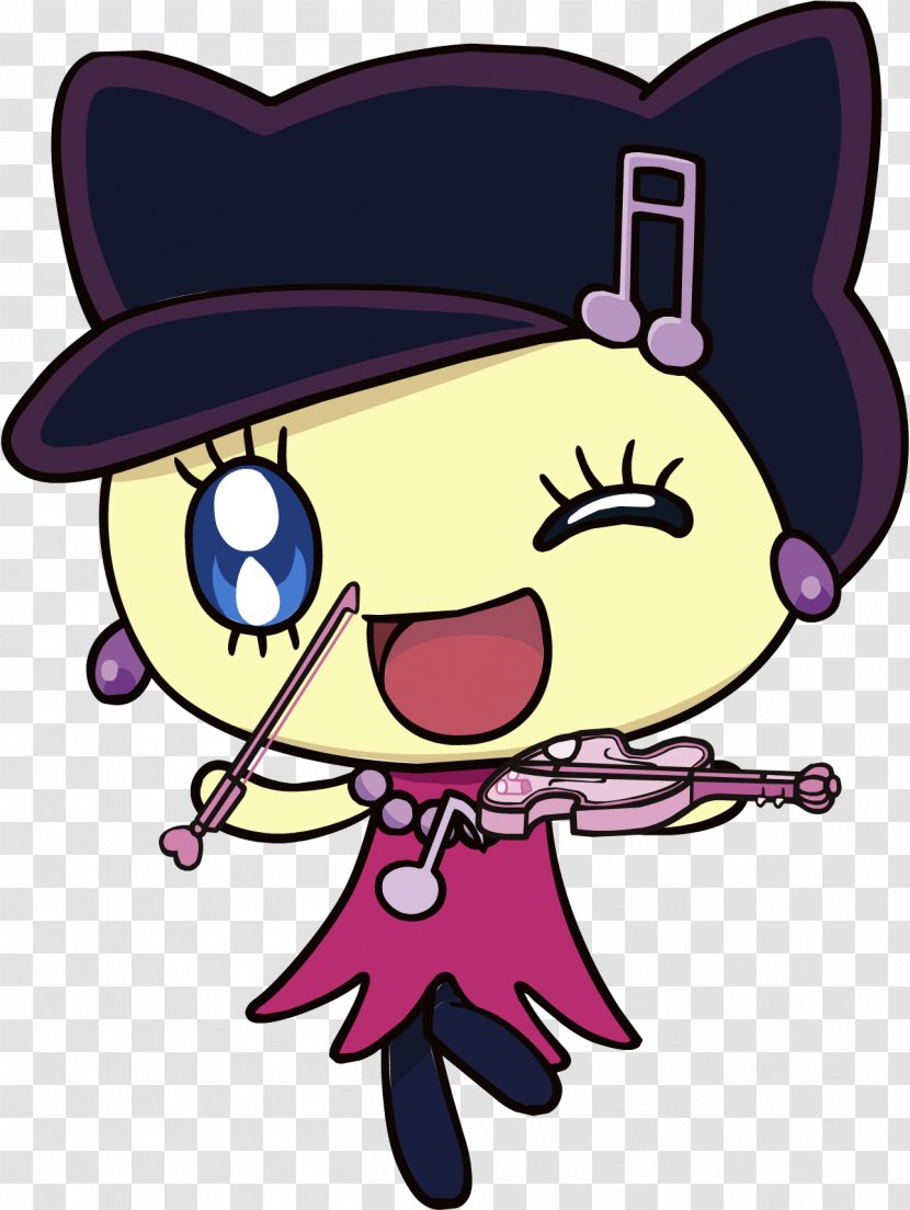 Chamametchi Tamagotchi Connection Pin - Silhouette - Play The Violin Transparent PNG