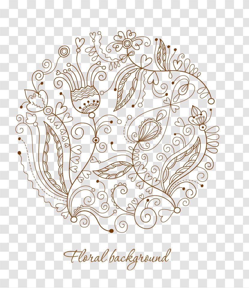 Drawing Pattern - Artwork By Flowers Transparent PNG