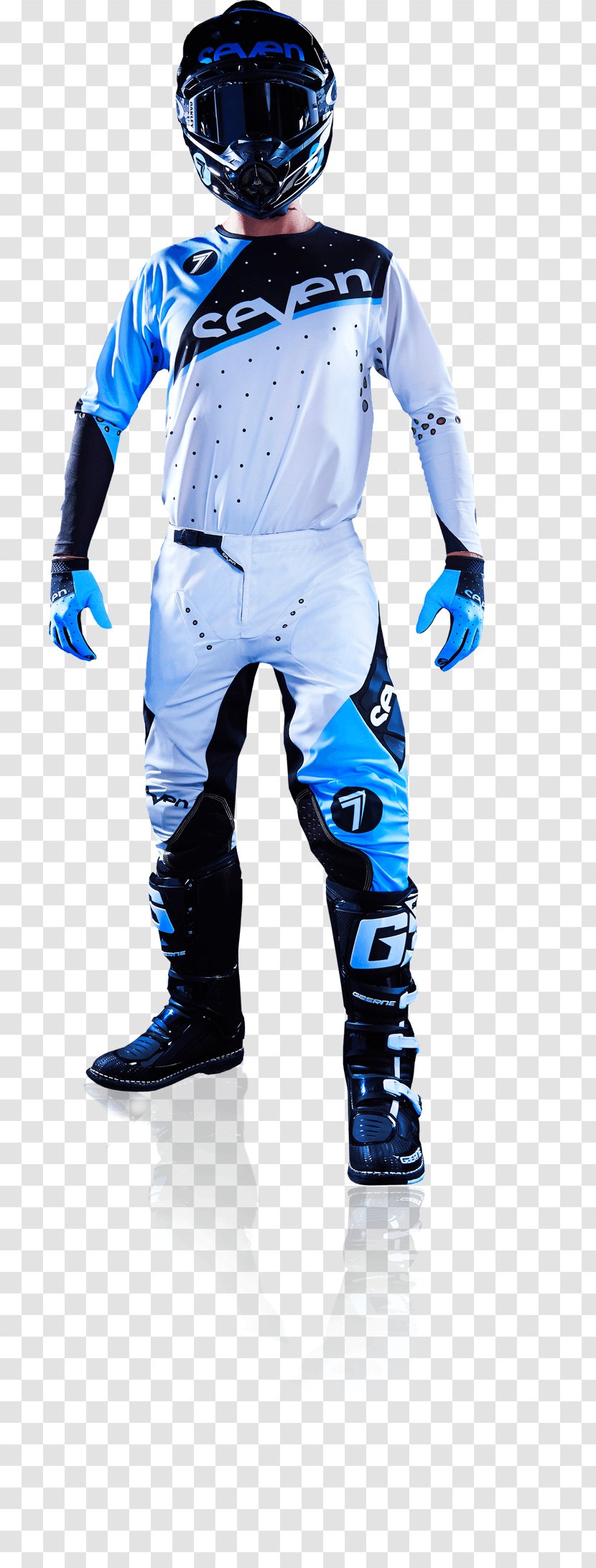 Jersey Motocross Pants Blue Clothing - Sportswear Transparent PNG