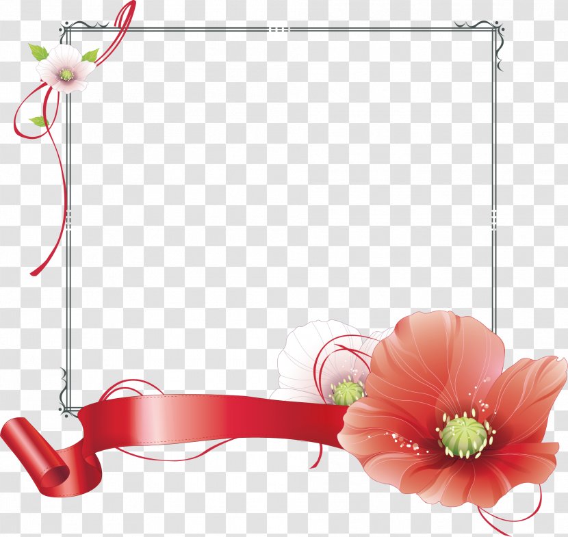 Message - Red - Line Border Transparent PNG