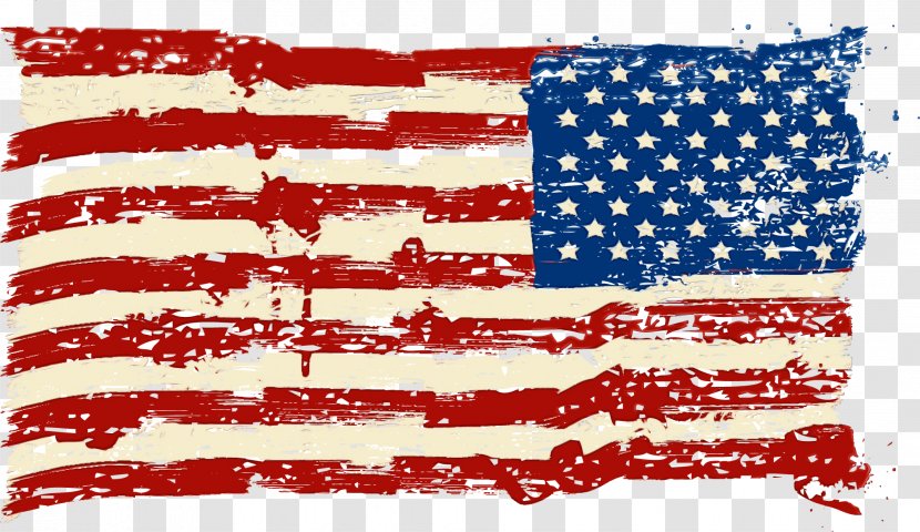 Flag Of The United States Line Font - Rectangle - Textile Transparent PNG