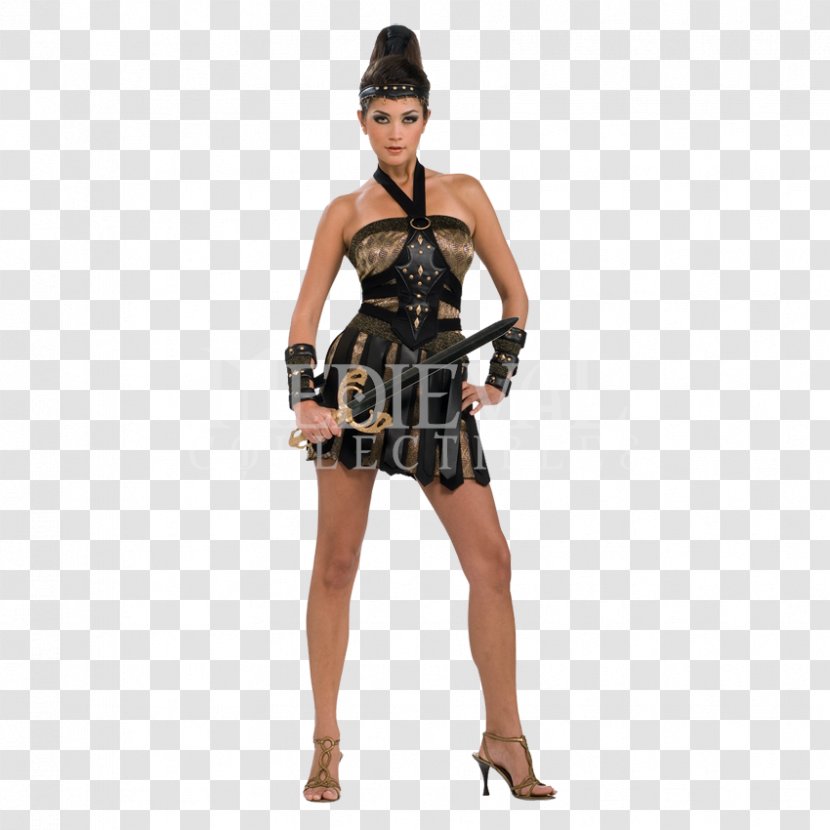 Costume Party Woman Gladiator Dress - Flower - Warrior Transparent PNG