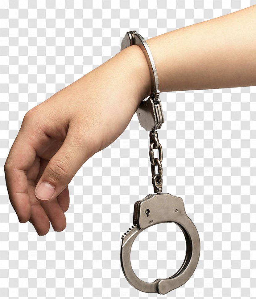 China Handcuffs Crime Arrest Police - Beat With Hand Transparent PNG