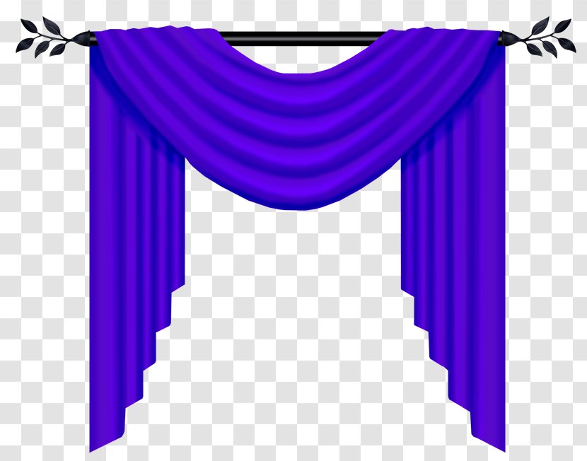 Window Curtain Clip Art - Purple Transparent PNG