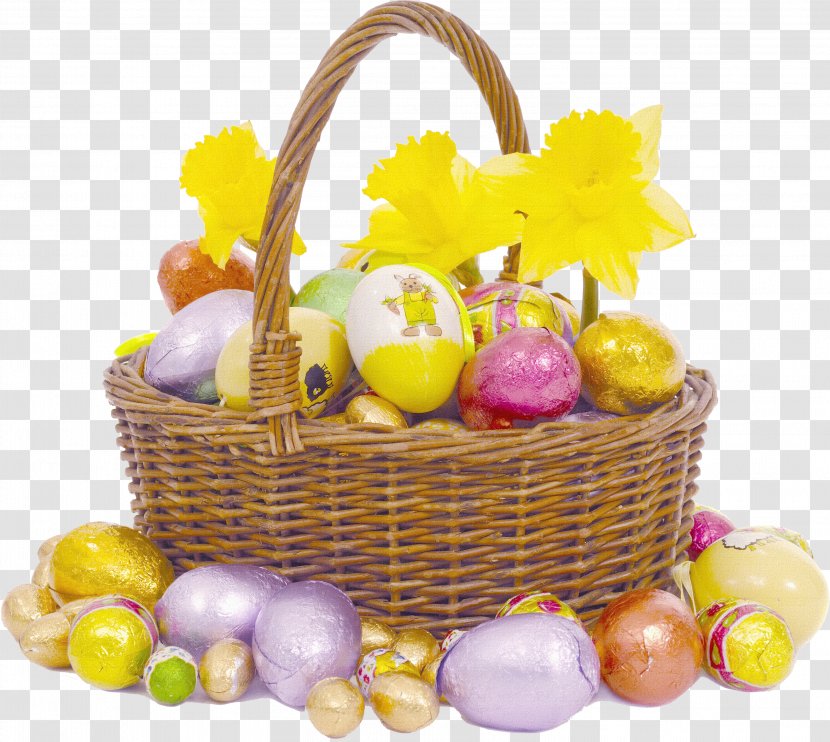 Chocolate Truffle Cake Egg In The Basket Easter - Flowerpot Transparent PNG