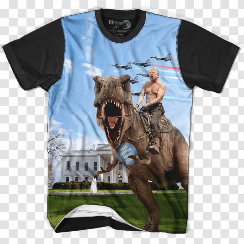 T-shirt Tyrannosaurus Hoodie Bald Eagle - Donald Trump Transparent PNG