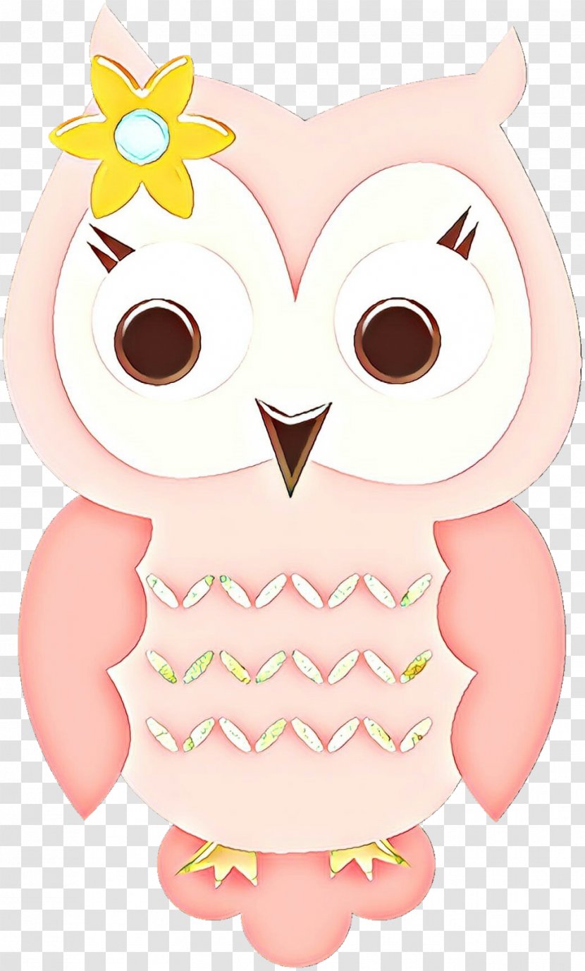 Owl Pink Cartoon Clip Art Bird Of Prey Transparent PNG