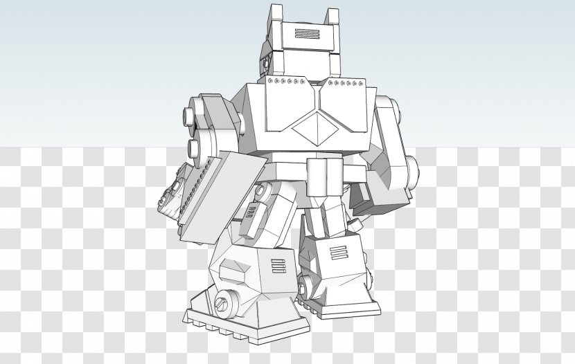 Robot Line Art Sketch - Hand Transparent PNG