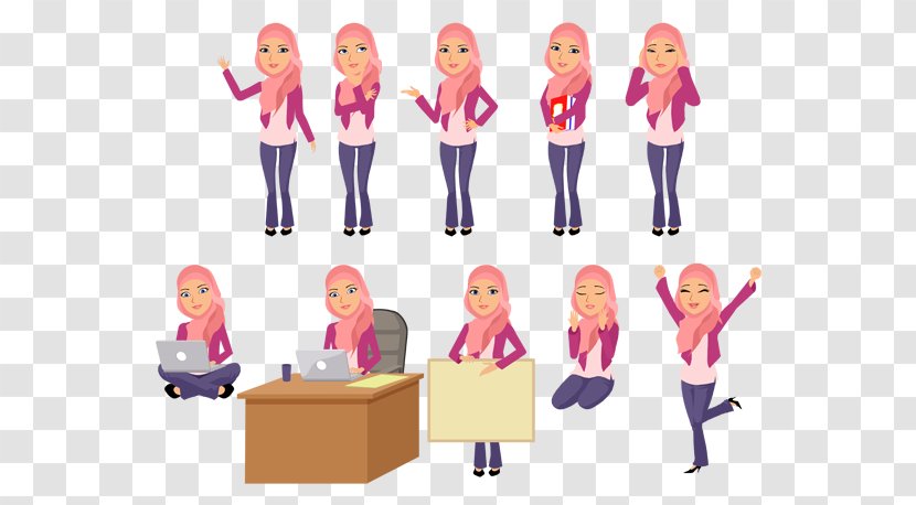 Character Animation Hijab - Hand Transparent PNG