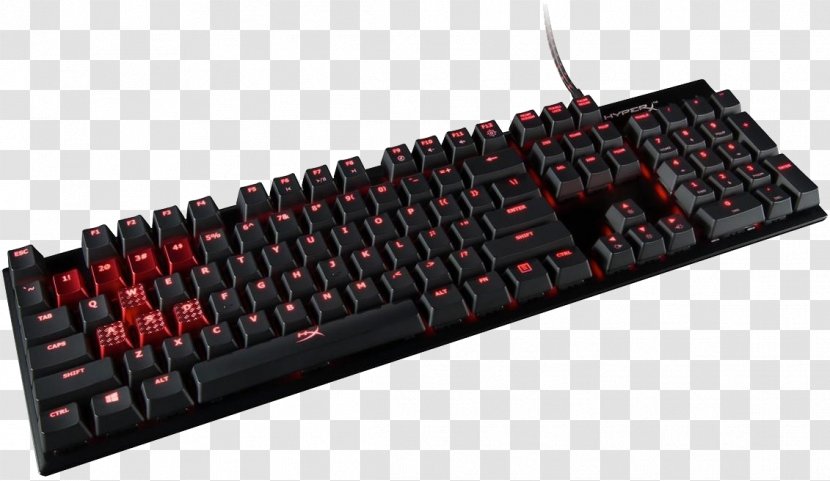 Computer Keyboard First-person Shooter Cherry HyperX Backlight - Numeric Keypad Transparent PNG